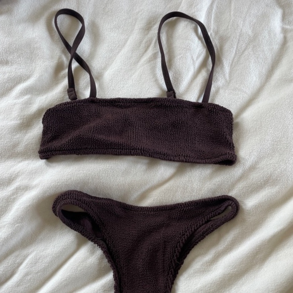 Youswim Dark Brown Textured Bikini Set